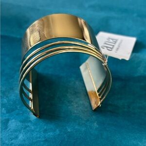 Gold Multi-Row Cuff Bracelet
